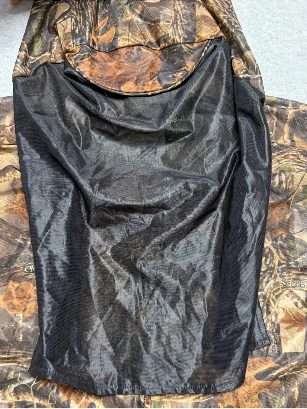 Cabela’s Vintage Seclusion 3D Camo Mesh Hunting Jacket Men’s L Hooded 1/2 Zip